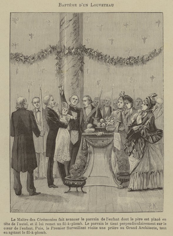 Freimaurerische Taufe von French School
