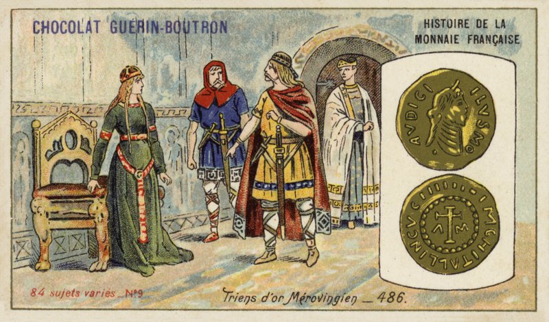 Merowingischer Goldtriens, 486 von French School