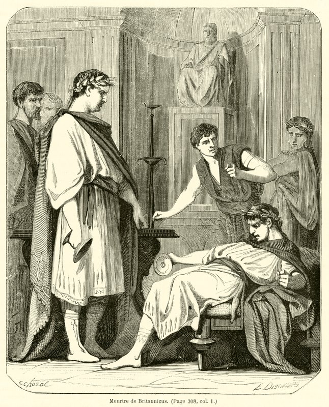 Mord an Britannicus (Gravur) von French School