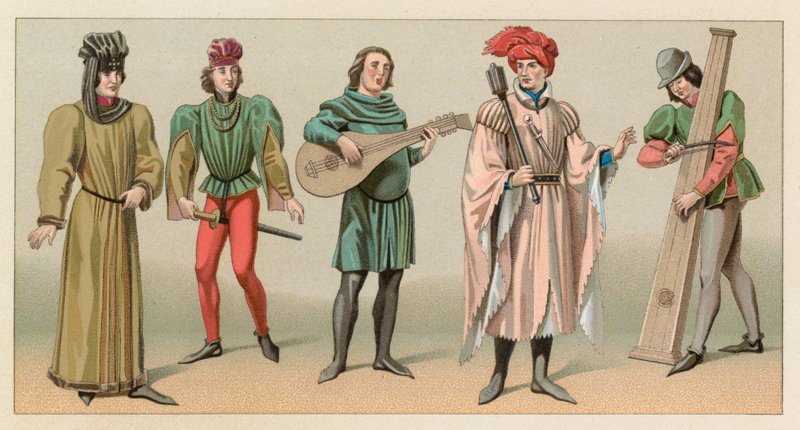 Kostüm des Mittelalters von French School