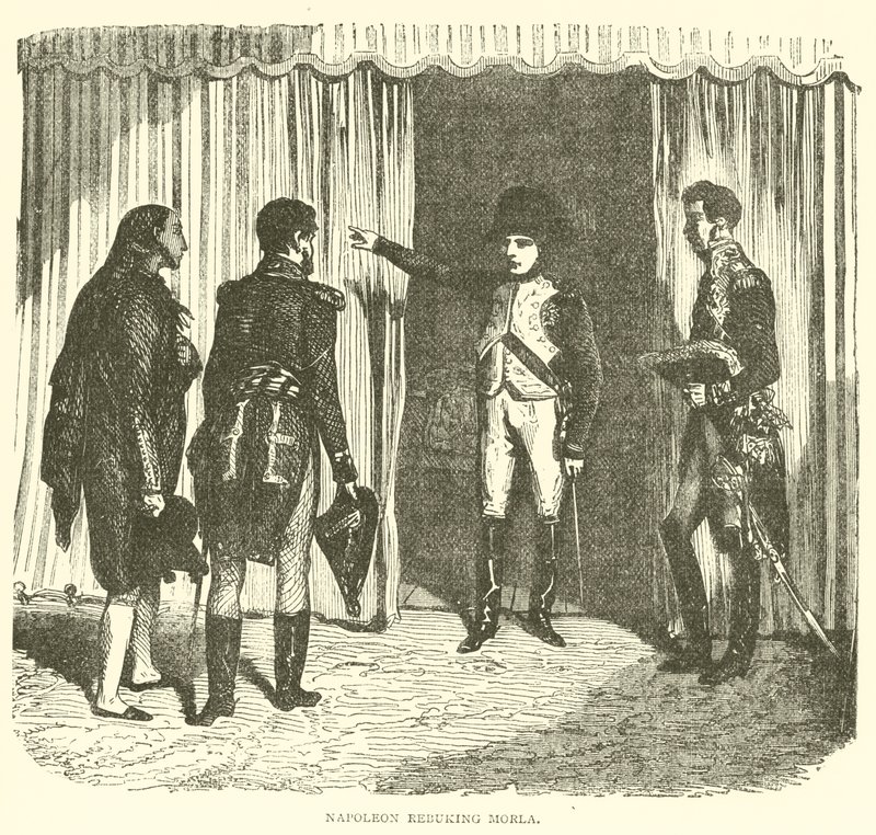 Napoleon tadelt Morla (Gravur) von French School