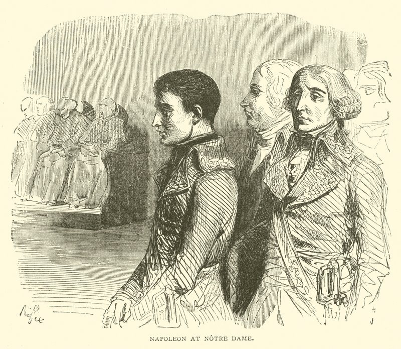 Napoleon in Notre Dame (Stich) von French School