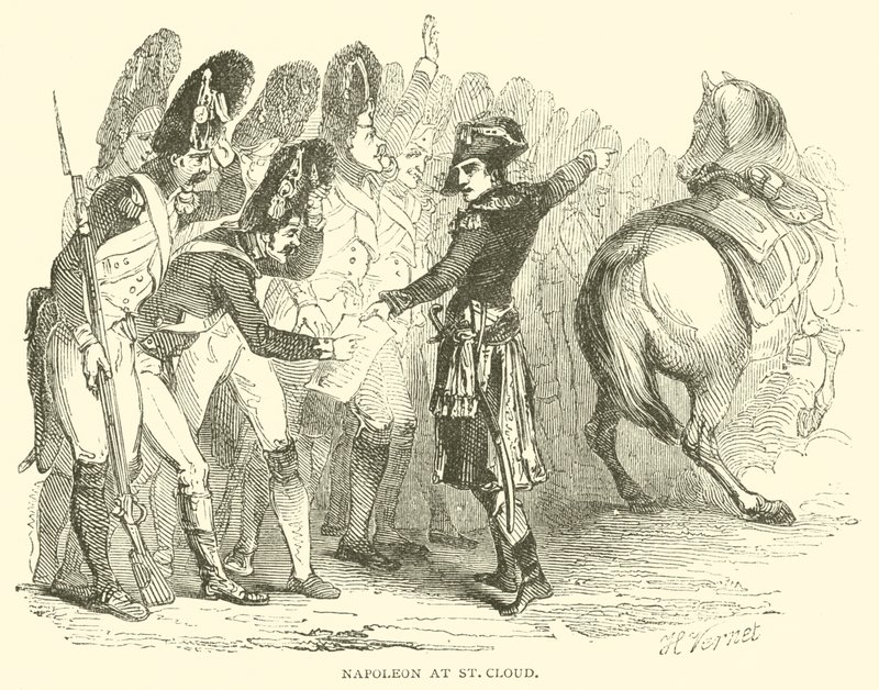 Napoleon in St. Cloud (Gravur) von French School