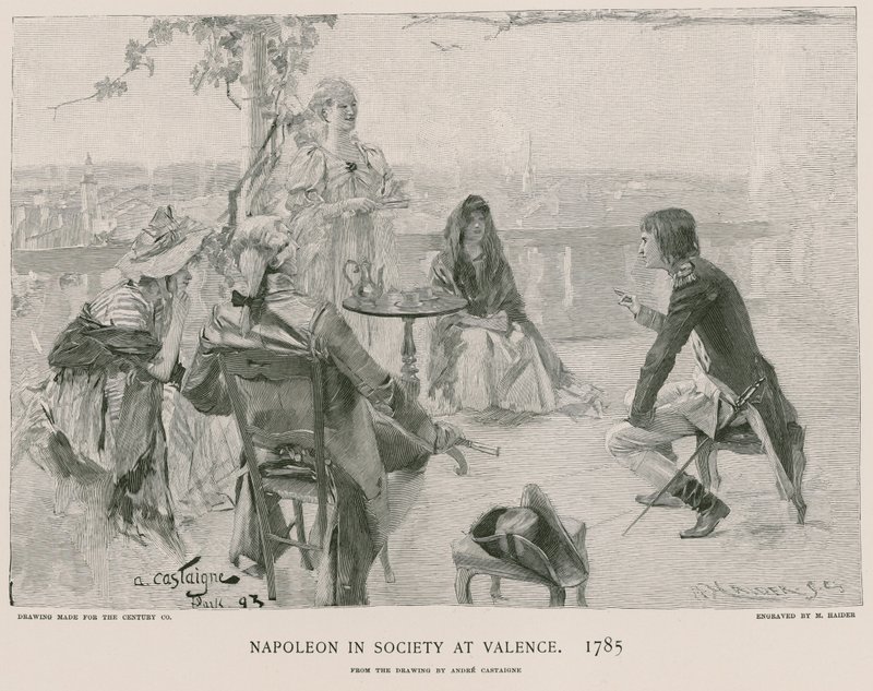 Napoleon in der Gesellschaft in Valence von French School
