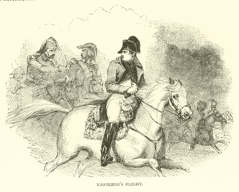 Napoleons Flucht (Gravur) von French School
