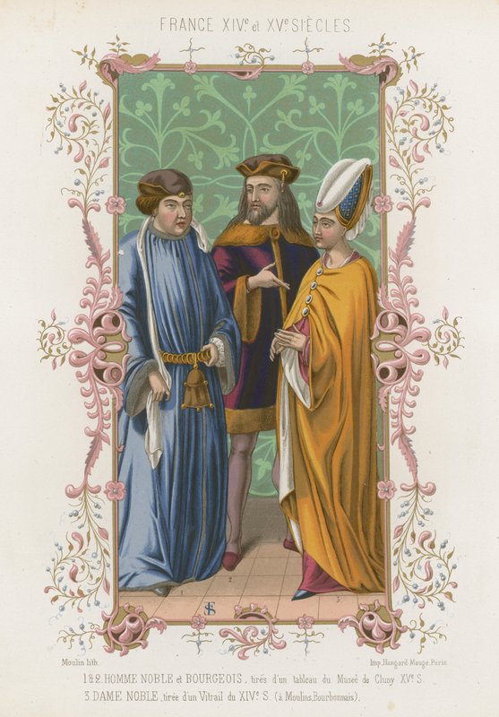 Adliger, Bourgeoisie und eine Adlige von French School
