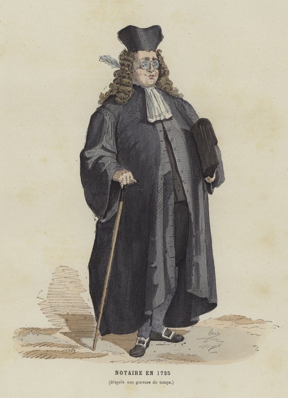 Notar, 1725 von French School