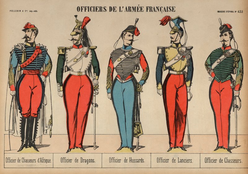 Offiziere der französischen Armee von French School