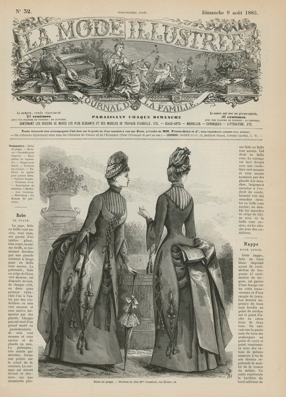 Seite aus La Mode Illustrée von French School