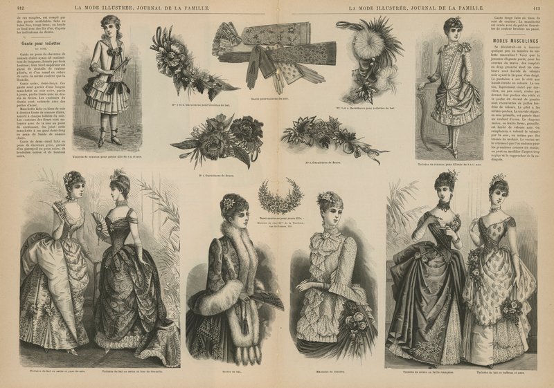 Seite aus La Mode Illustrée von French School