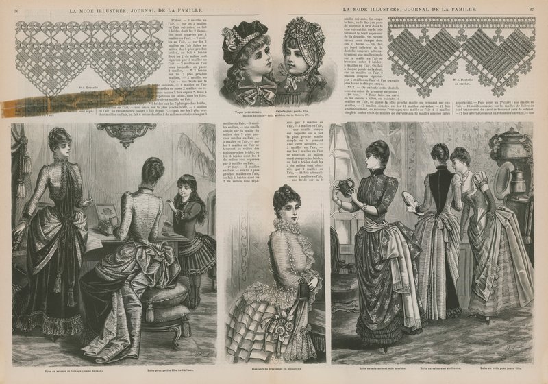 Seite aus La Mode Illustrée von French School