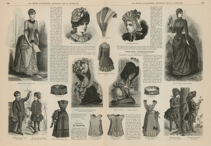 Seite aus La Mode Illustrée von French School