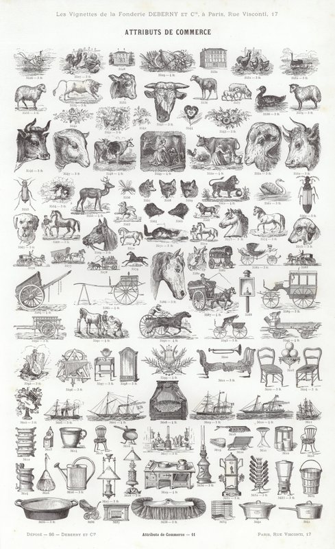 Seite aus Vignettes Typographiques von French School