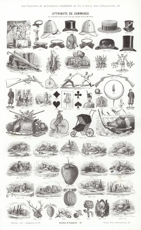 Seite aus Vignettes Typographiques von French School