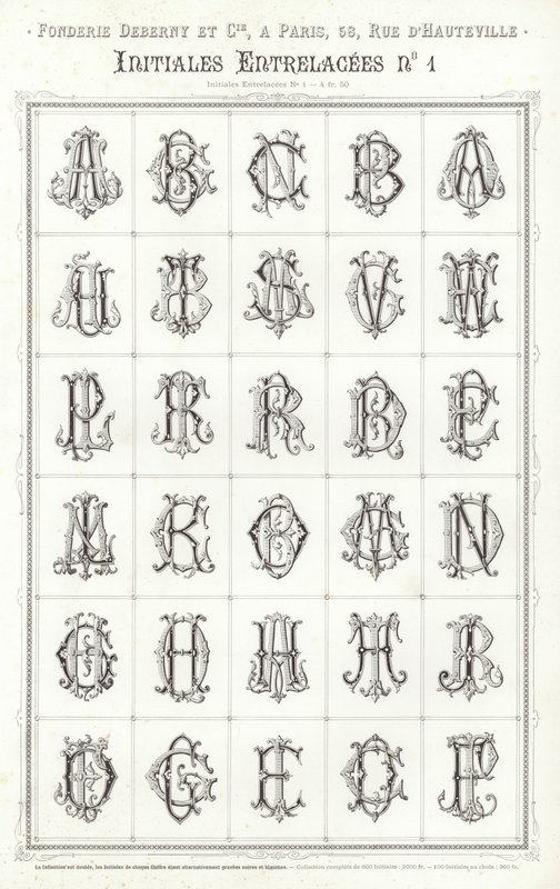 Seite aus Vignettes Typographiques von French School
