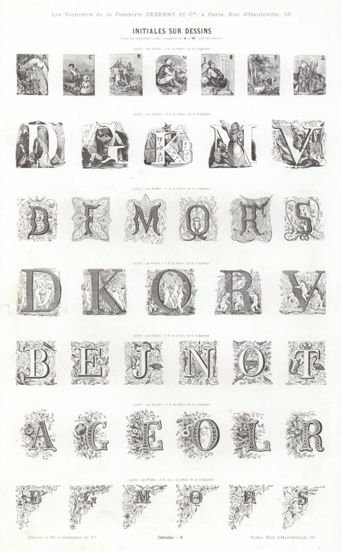 Seite aus Vignettes Typographiques von French School