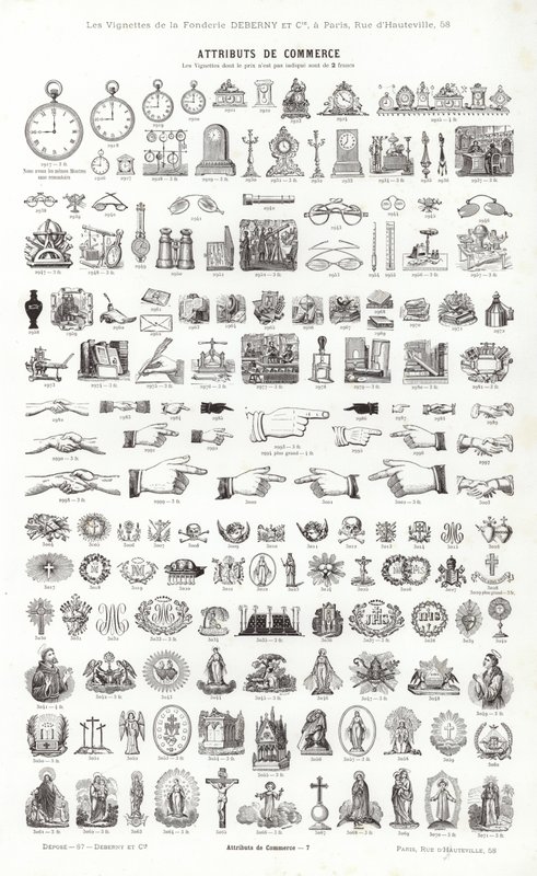 Seite aus Vignettes Typographiques von French School