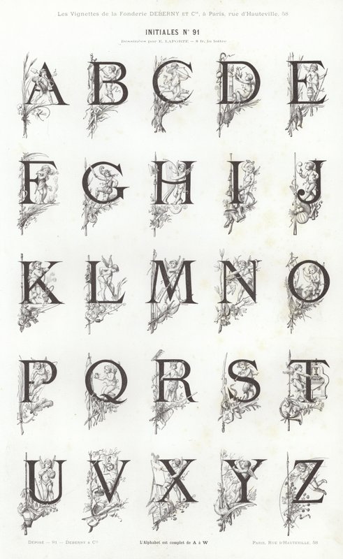 Seite aus Vignettes Typographiques von French School