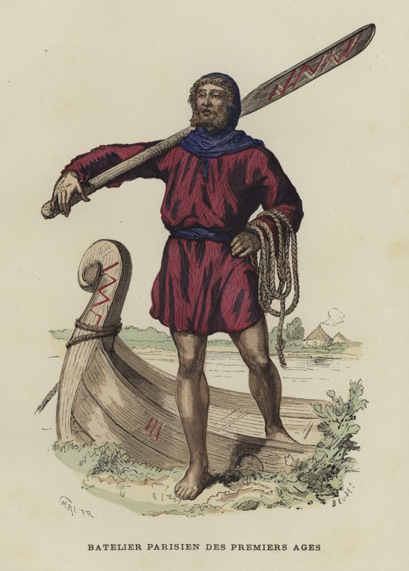 Pariser Bootsmann früherer Zeiten von French School
