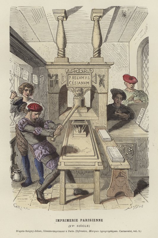 Pariser Druckerei, 15. Jahrhundert von French School