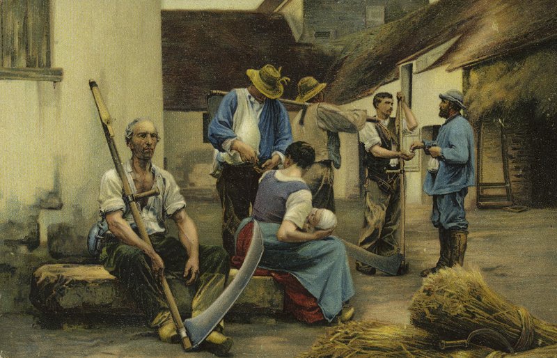 Die Erntearbeiter bezahlen von French School
