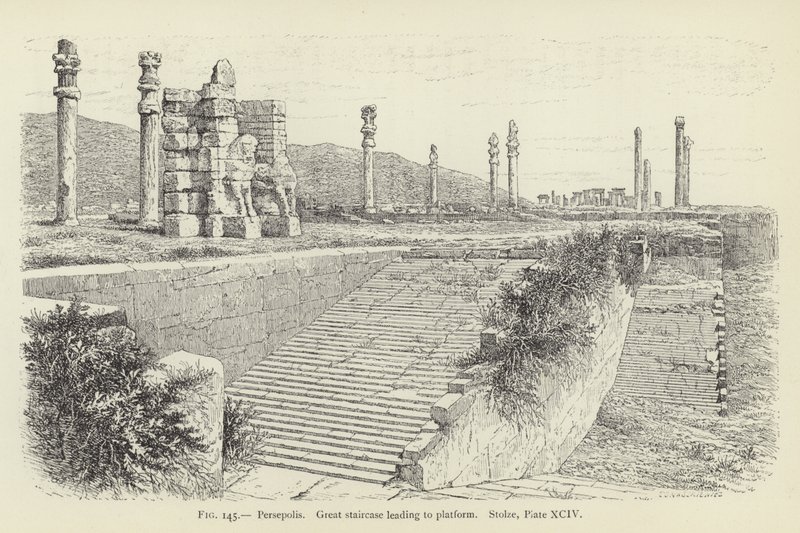 Persepolis, Große Treppe zur Plattform von French School
