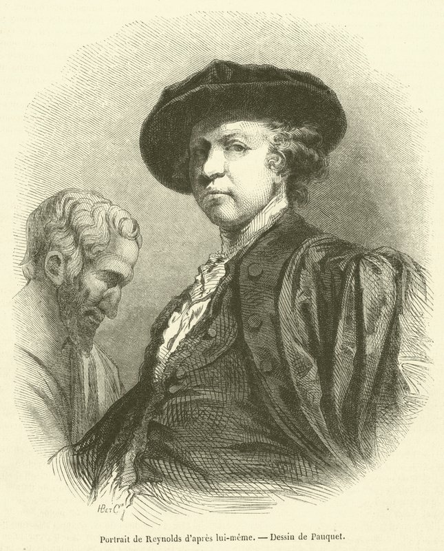 Porträt von Reynolds nach ihm selbst von French School