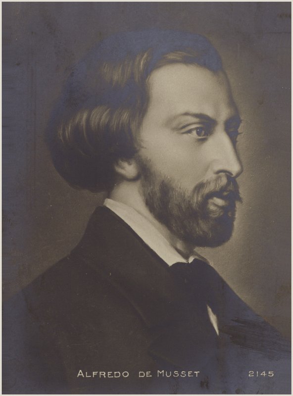 Porträt von Alfred de Musset von French School