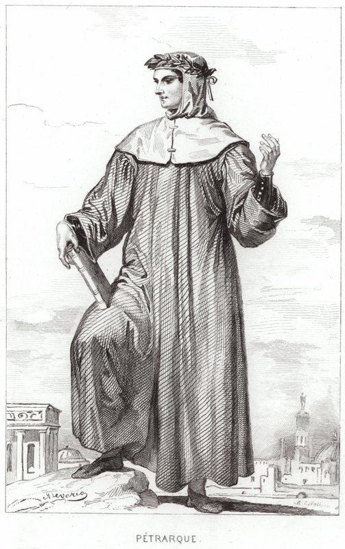Porträt von Francesco Petrarca von French School