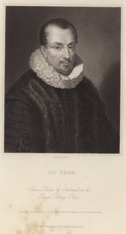 Porträt von Jacques Auguste de Thou von French School