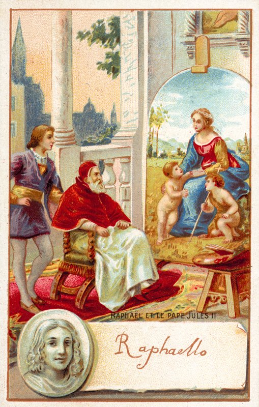 Raffael und Papst Julius II. von French School