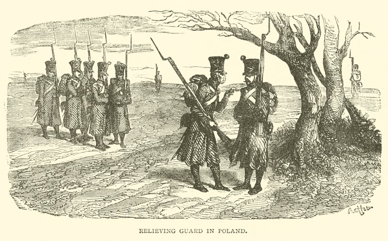 Wachablösung in Polen (Stich) von French School