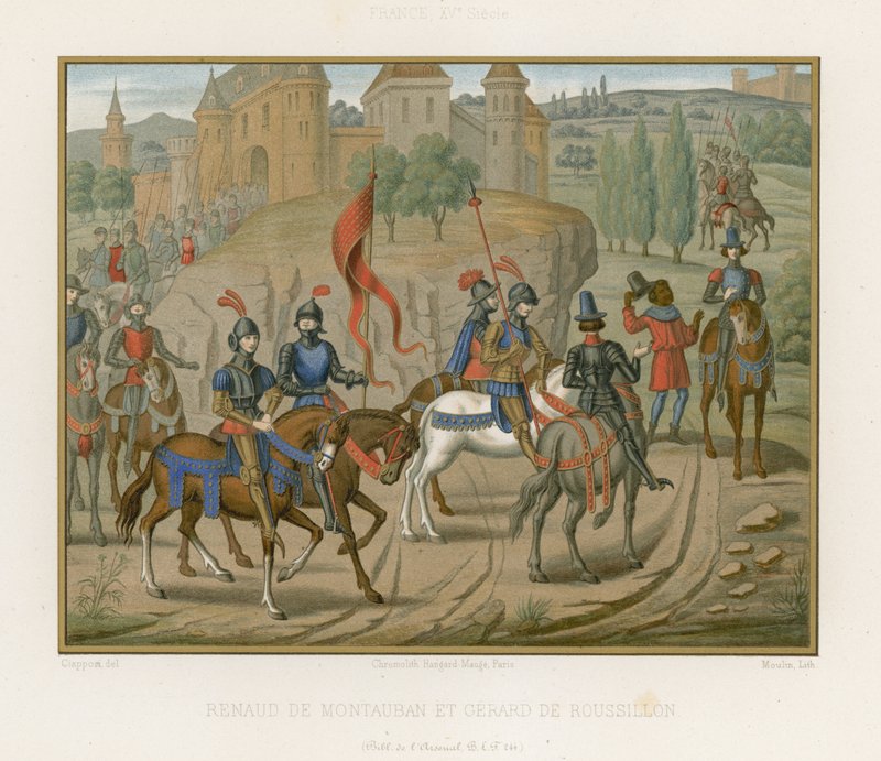 Renaud de Montauban und Girart de Roussillon von French School