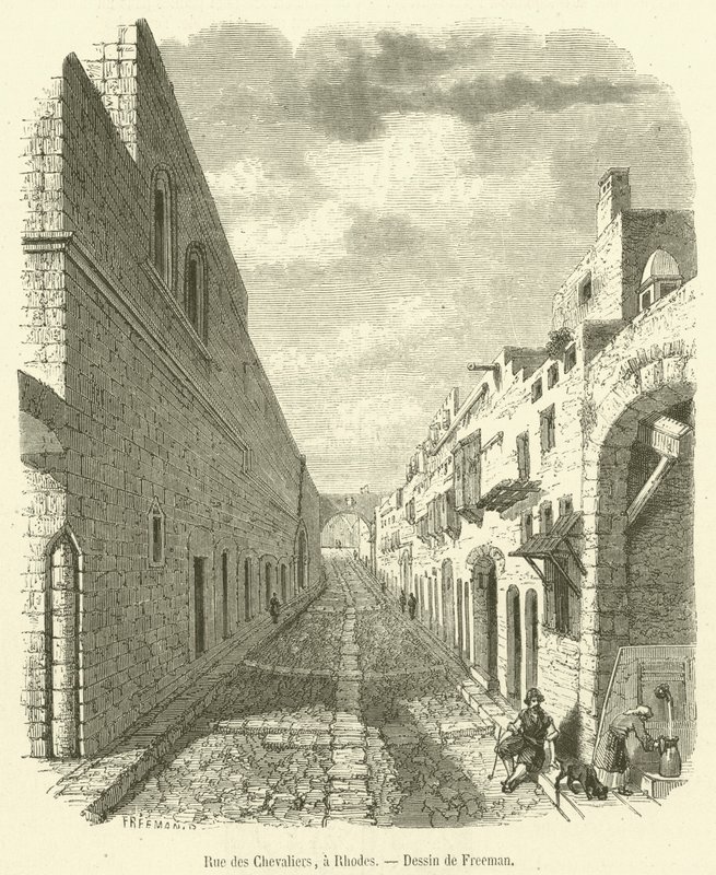 Rue des Chevaliers, a Rhodes von French School