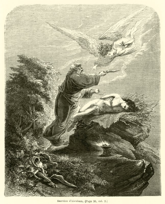 Opferung Abrahams (Gravur) von French School
