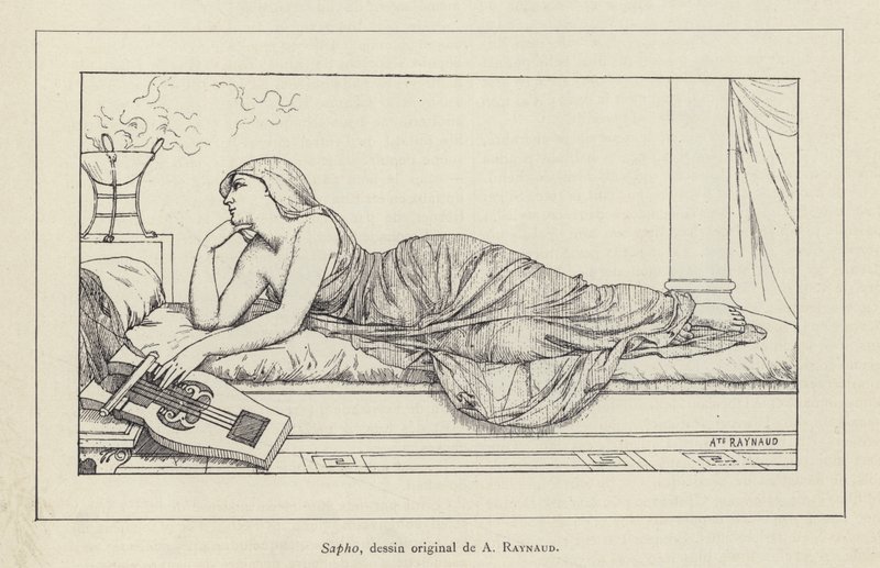 Sappho (Lithographie) von French School