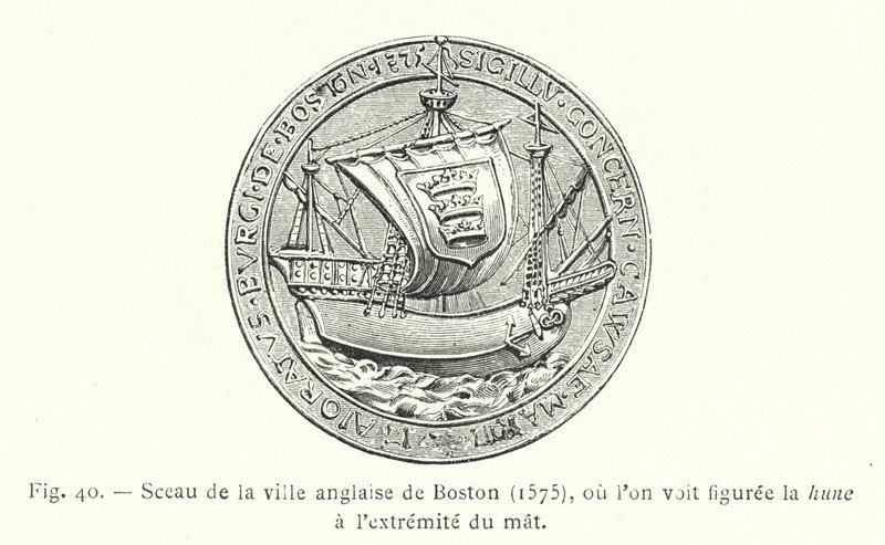 Siegel der englischen Stadt Boston von French School