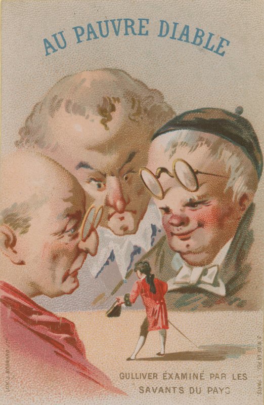 Szene aus Gullivers Reisen von French School