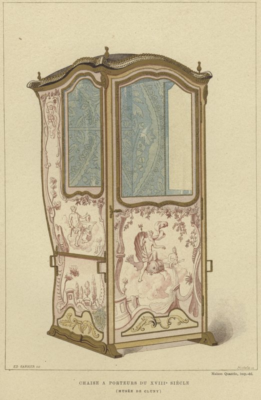 Sänfte, 18. Jahrhundert von French School