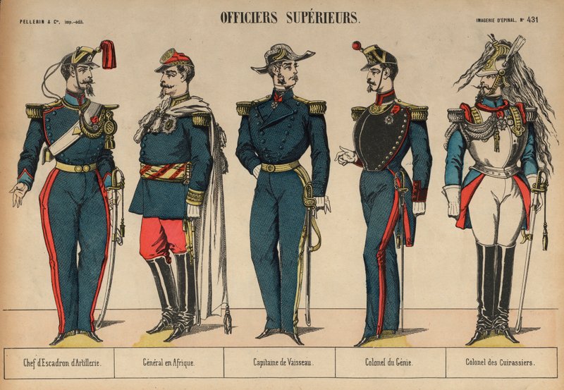 Höhere französische Militärs von French School