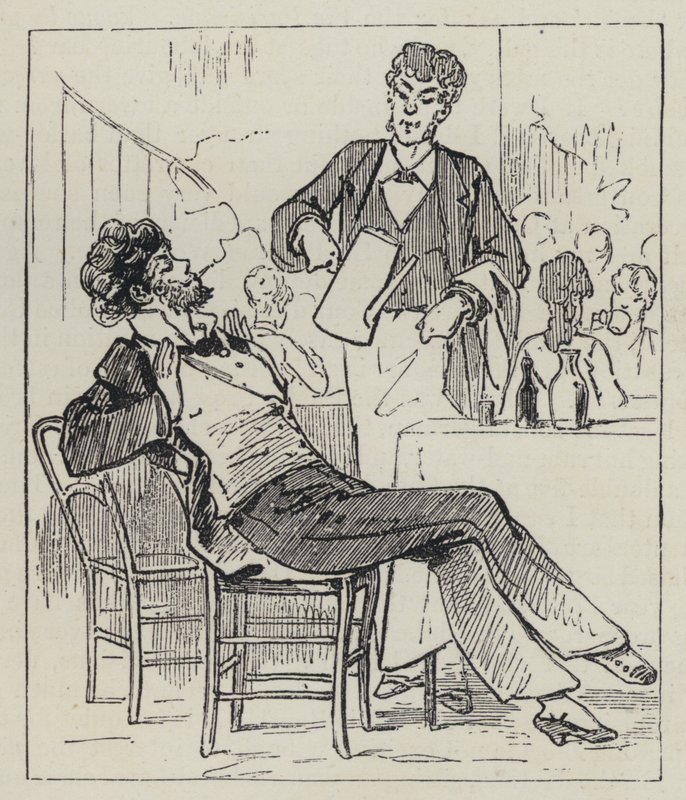 Rauchen in einem Café von French School