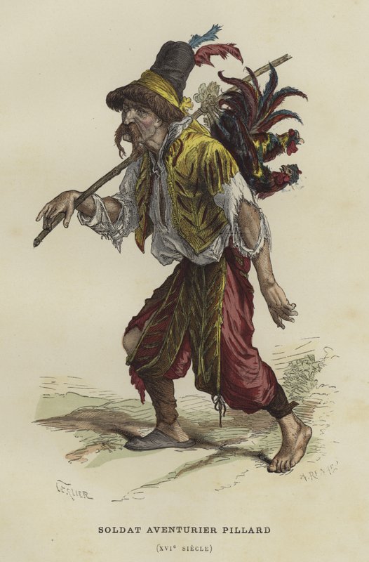 Soldat und Plünderer von French School