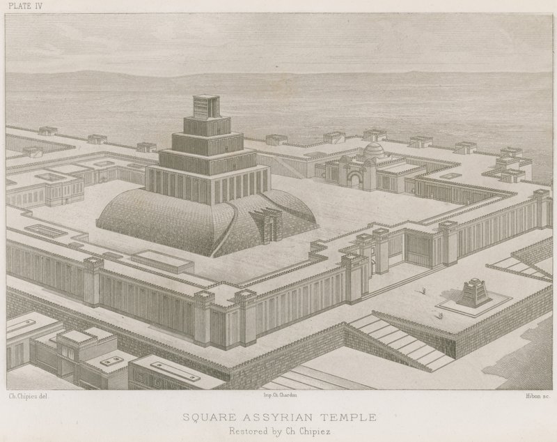 Quadratischer assyrischer Tempel von French School