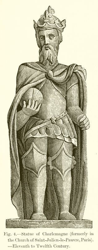 Statue von Karl dem Großen von French School