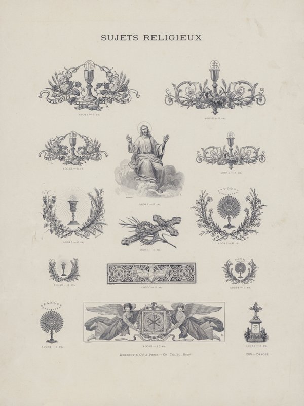 Religiöse Themen (Gravur) von French School