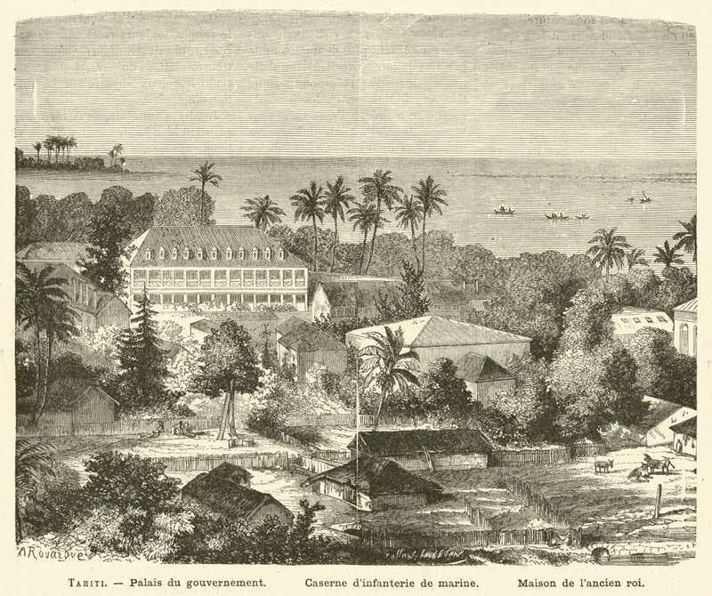 Tahiti (Gravur) von French School