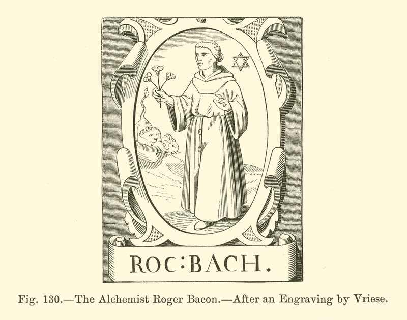 Der Alchemist Roger Bacon von French School