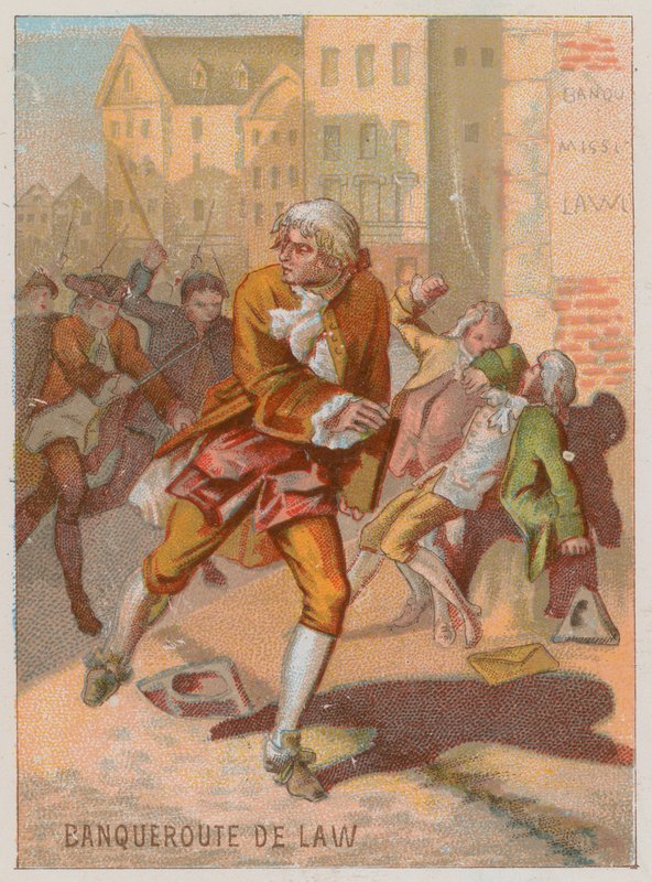 Der Bankrott von John Law von Lauriston von French School