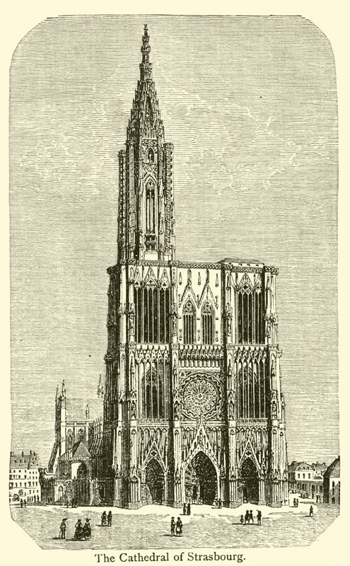 Der Dom von Straßburg (Gravur) von French School