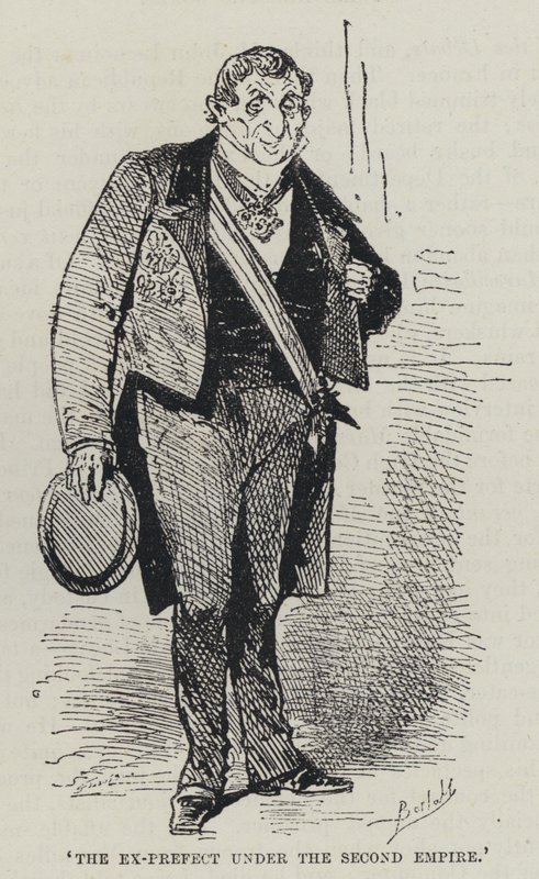 Der Ex-Präfekt unter dem Zweiten Kaiserreich (Stich) von French School